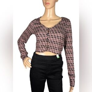 VOLCOM Disco Rodeo Long Sleeve Crop Top
